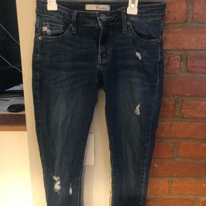 Slightly ripped jeans